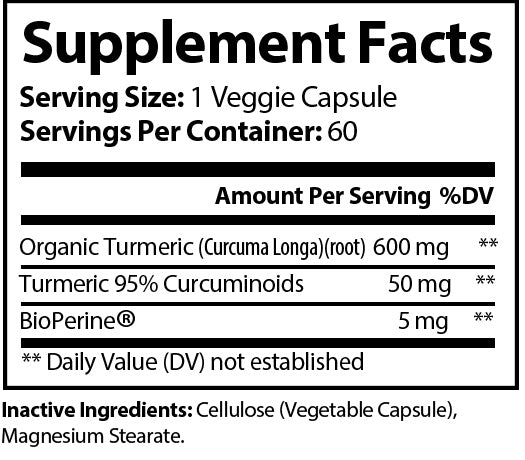 Turmeric w/BioPerine - 650mg (ORGANIC)
