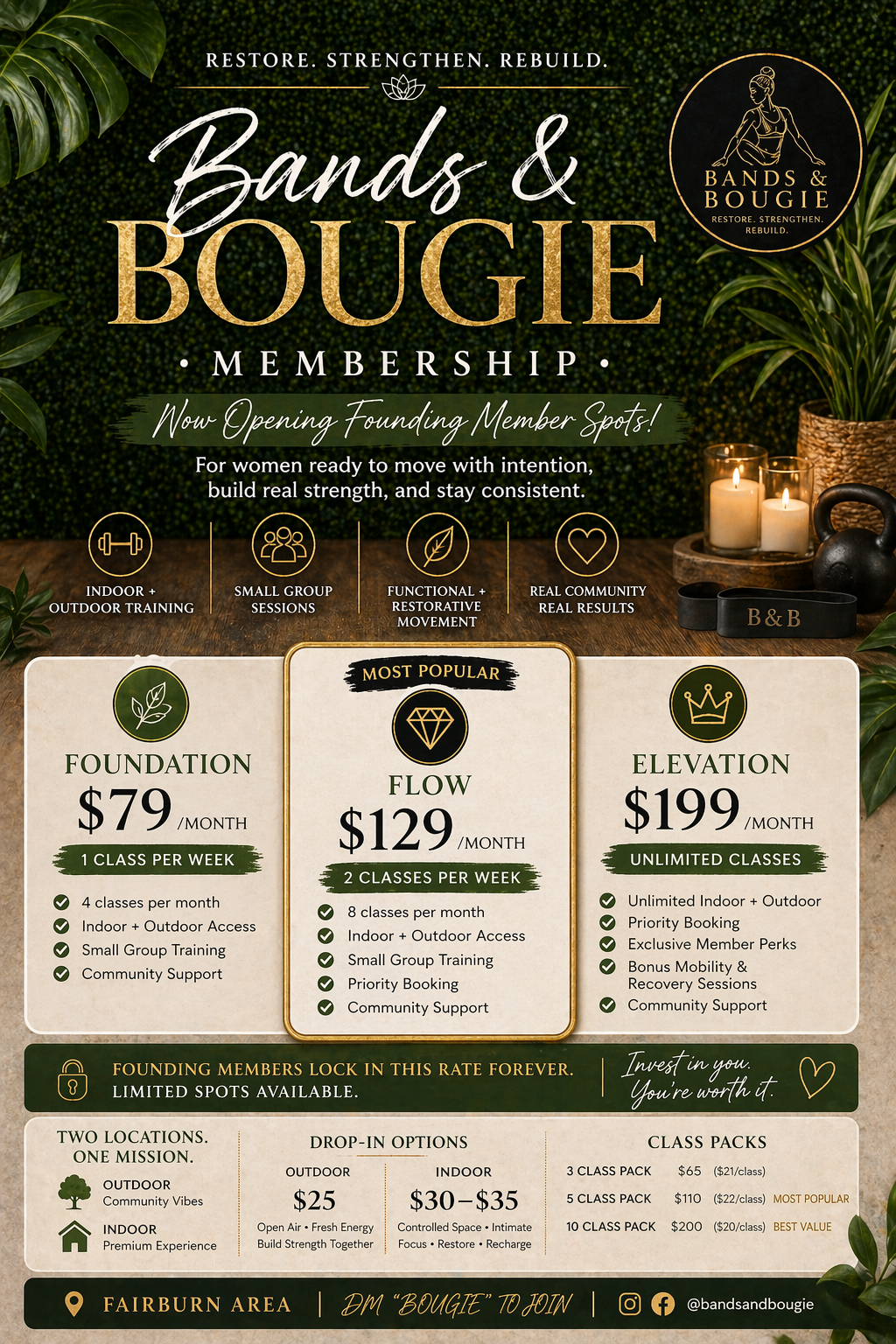Bands & Bougie – Class Packs