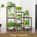 Plant Stand Outdoor Black Plant Shelf Indoor Tiered Plant Table for Multiple Plants 3 Tiers 7 Potted Ladder Plant Holder Table Plant Pot Stand for Window Garden Balcony Living Room