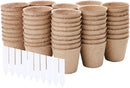 Peat Pots Seed Starter Eco-Friendly Enhance Aeration with Plant Tags for Home Plant Starters