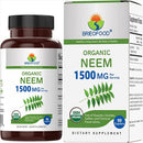 Organic Neem 1500Mg, 45 Servings, Vegetarian, Gluten Free, 90 Vegetarian Tablets
