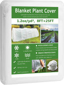 Plant Covers Freeze Protection Floating Row Cover Thickened 1.2Oz Fabric Frost Cloth Plant Blanket for Plants & Vegetables in Winter(8Ftx25Ft)