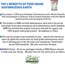 Diatomaceous Earth Food Grade – 100% Natural Organic – Safe for Humans and Pets – Fresh Water Powder – Sealed Bag