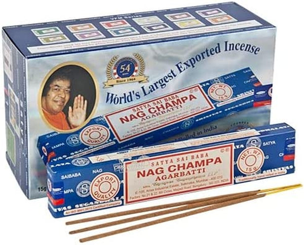 Nag Champa Incense 180Gm (15G12)  SAI Baba Incense Stick Fine Quality Incense Sticks for Purification, Relaxation, Positive, Yoga, Meditation (1)