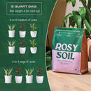 8 Qt. Houseplant Potting Mix: Microbially Active Living Soil for Tropicals, Ferns, Aroids and More