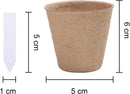 Peat Pots Seed Starter Eco-Friendly Enhance Aeration with Plant Tags for Home Plant Starters