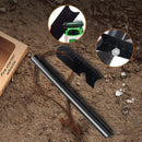 Fire Starter Survival Tool, Ferro Rod Kit with Leather Neck Lanyard and Multi-Tool Striker, Flint and Steel Survival Igniter with Tinder Rope and Tab for Camping, Hiking and Emergency