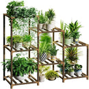 Plant Stand Outdoor Black Plant Shelf Indoor Tiered Plant Table for Multiple Plants 3 Tiers 7 Potted Ladder Plant Holder Table Plant Pot Stand for Window Garden Balcony Living Room