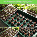 5-Pack Strong Seed Starter Trays with Humidity Dome Plant Growing Tray Germination Seed Starting Kit for Microgreens,Soil Blocks,Rockwool Cubes,Wheatgrass,Hydroponic,Fodder Systems, Heavy Duty