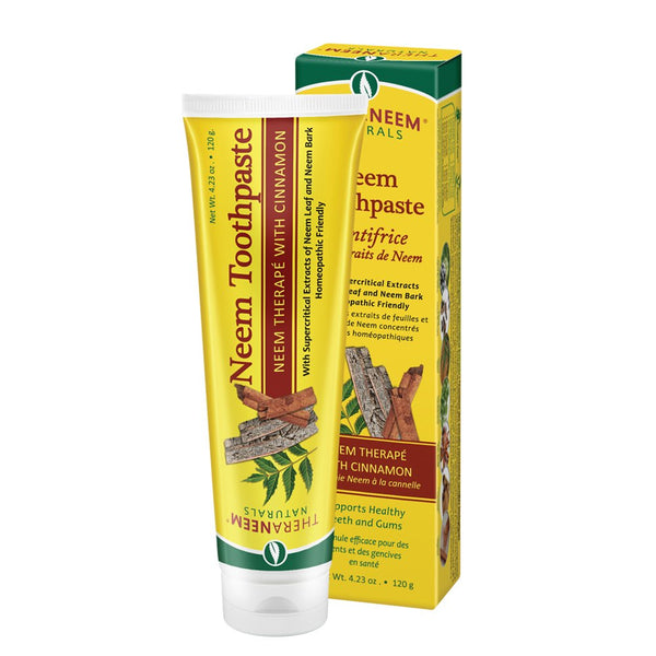 Neem Toothpaste, Cinnamon | Supports Healthy Teeth and Gums and a Fresh Mouth | No Fluoride, Vegan | 4.23 Oz