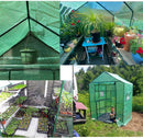 Greenhouses for Outdoors Mini Portable Walk-In Greenhouse W/Pe Cover, 2 Tiers 8 Shelves, 2 Mesh Windows, Roll-Up Zipper Door, Waterproof Indoor Outdoor Plant Gardening Greenhouse(56" Wx56''Dx77''H)