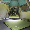 Outdoor Camping Tents for 4/5 Person Waterproof Instant Setup Tent Double Layer Family Tent with Removable Rain Fly Easy Assemble Cabin Tent for 4 Seasons-Green
