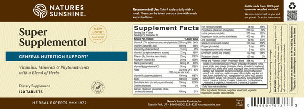Super Supplemental Vitamin & Mineral (with Iron)